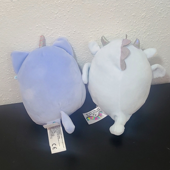 2 Squishmallows cat unicorn & pig dragon. NWOT - Picture 2 of 7